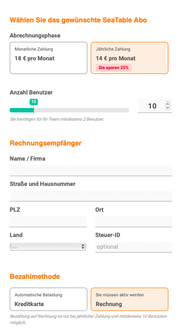 Activer le paiement sur facture
