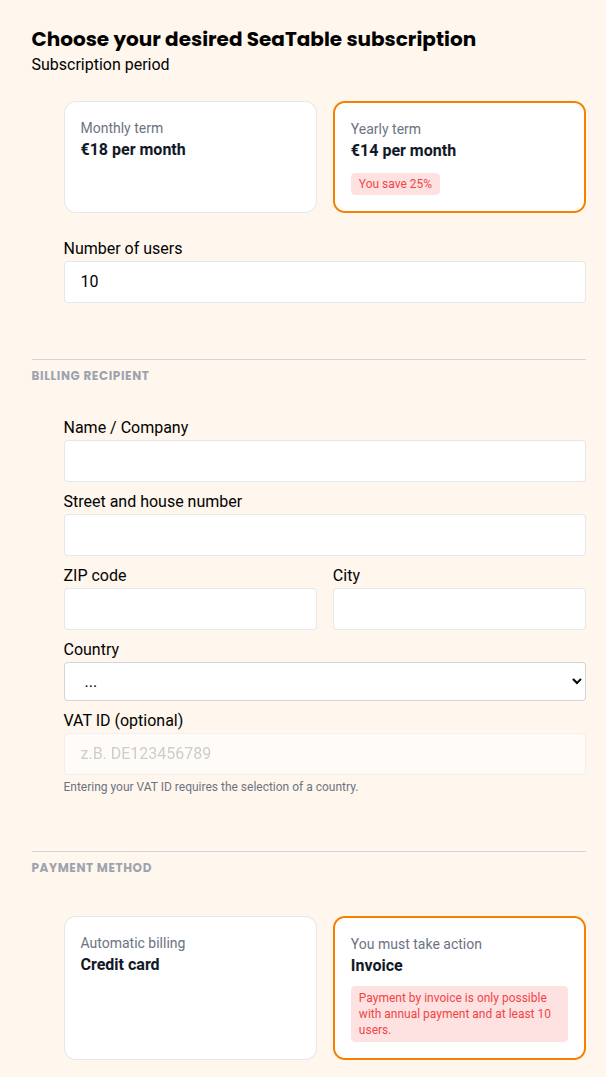 Activer le paiement par facture