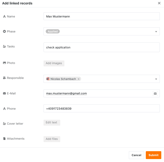 Use link columns in SeaTable for powerful relations