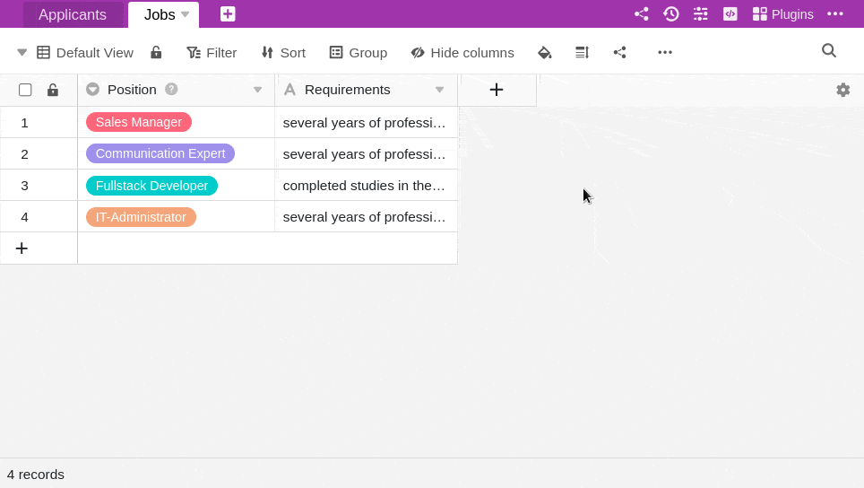 Use link columns in SeaTable for powerful relations