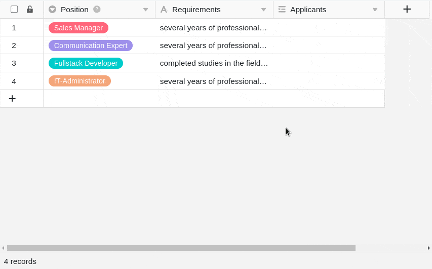 Link existing records