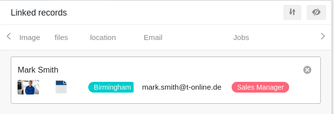 If the link is limited to a maximum of one row , the options for adding links in the link dialog are no longer available for selection once a link has been added