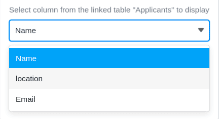 Selection of the linked column from the linked table