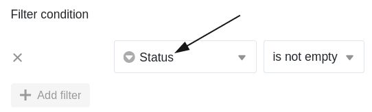 Adding a filter condition for triggering the trigger event.