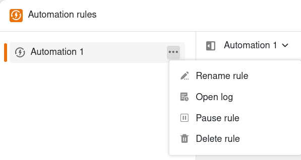 Automationsregeln verwalten