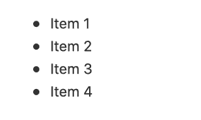 Результат синтаксиса Markdown Несортированный список