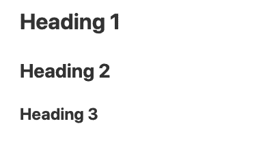 Результат заголовков синтаксиса Markdown