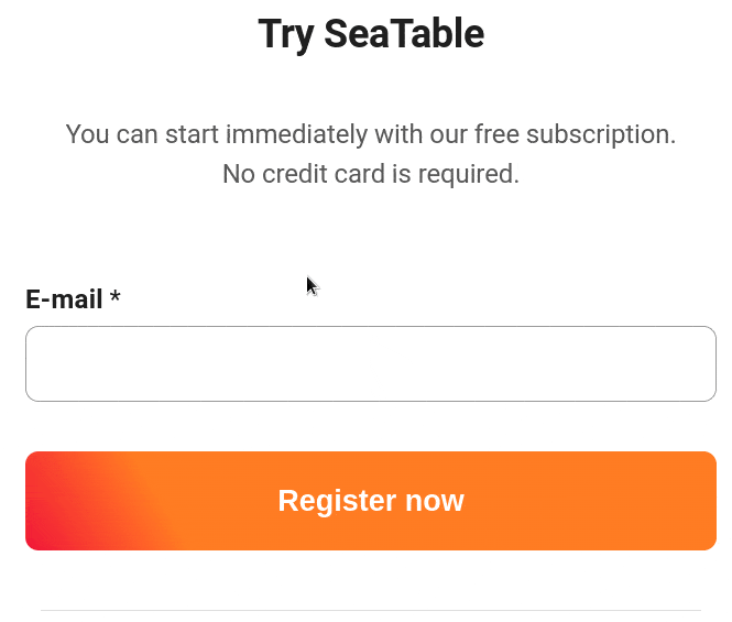 Registration by e-mail address