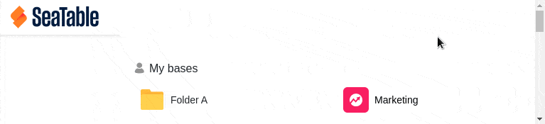 Переместить базу в папку