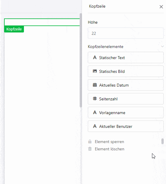 Setting the height of the header and footer