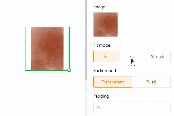 Static elements fill modes