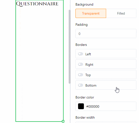 Static Text Inner Spacing Vertical Text