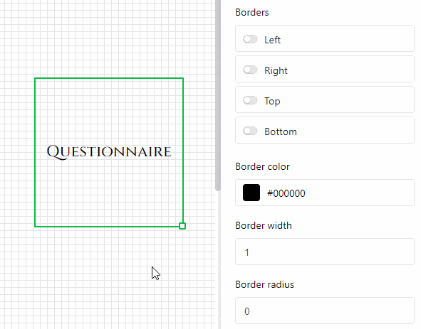 Static text frame