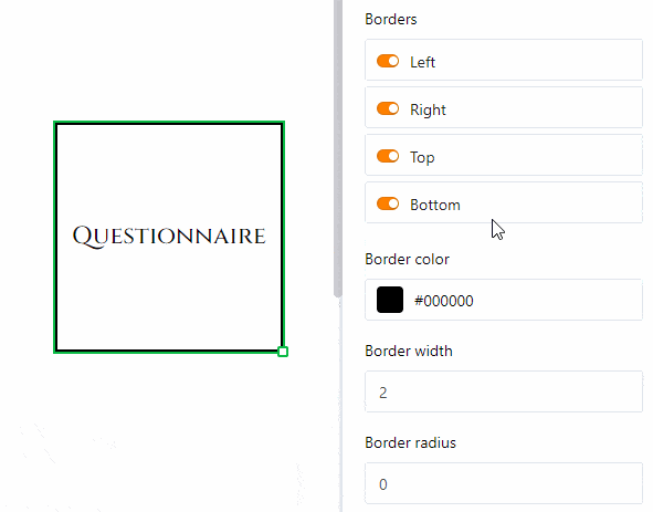 Static text frame radius