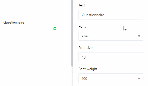 Static text font settings