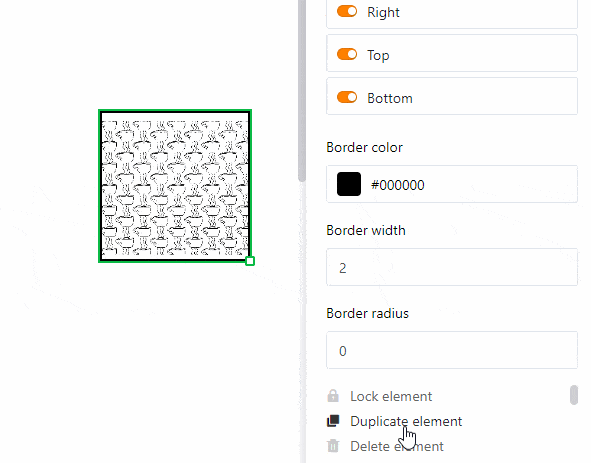 Lock, duplicate, delete static image