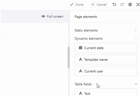 Dynamic element current user