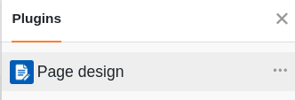 Open the page design plugin in your base