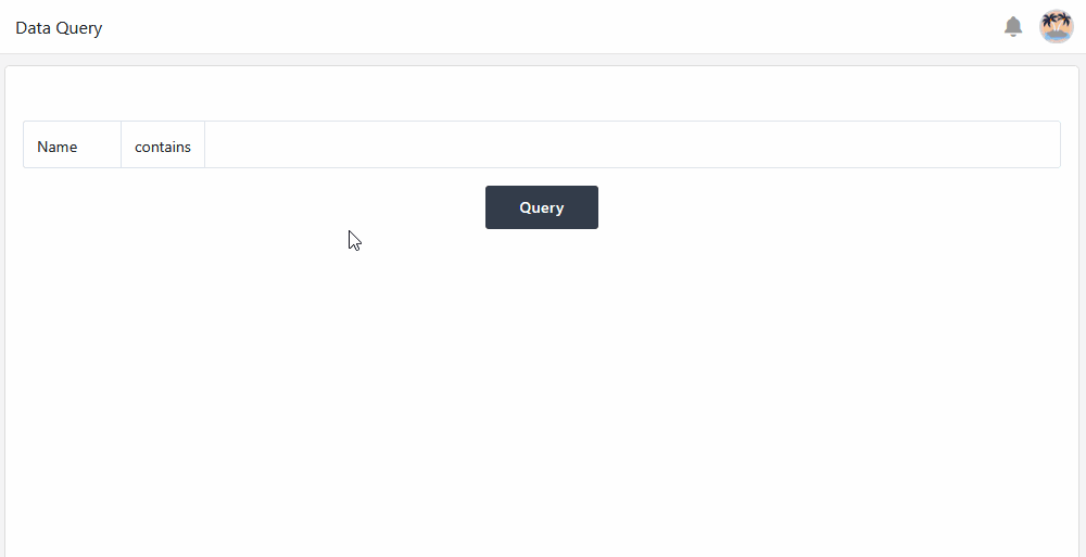 Редактирование результатов запросов на страницах запроса в приложении