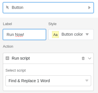 Execute script via button