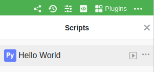 To start a script manually
