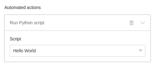 Start script via automation