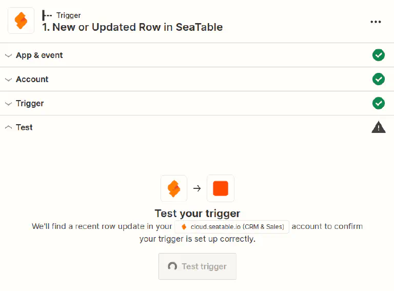 Probar el activador en Zapier