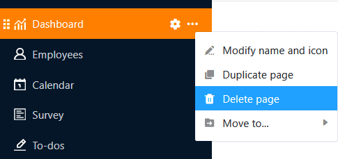Eliminar página en Universal App