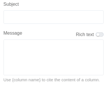 Définissez l’objet et le contenu de l’e-mail