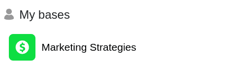 Base con contraseña cancelada en la página de inicio