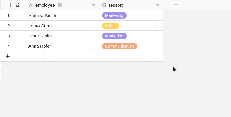 Create a signature column