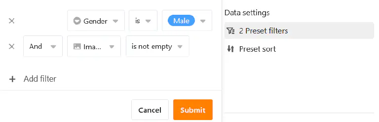 Добавление фильтров на страницы с одной записью в приложениях