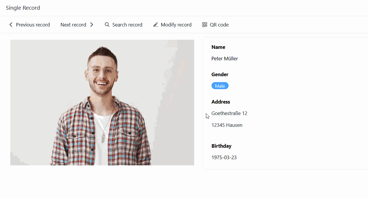 Изменение записей на страницах с одной записью