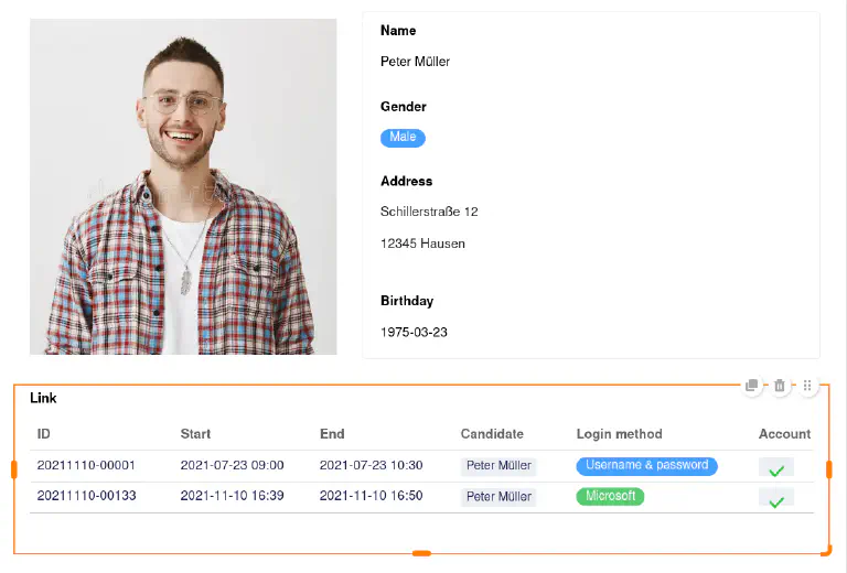 Link columns on Single Record pages