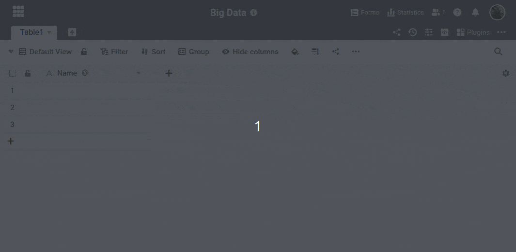 Crear una vista de Big Data