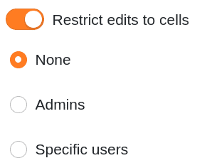 Establecer la autorización para editar las celdas