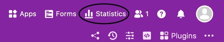 Statistics module in the base header