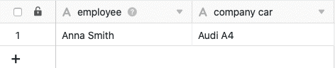 Application example of the regular text column