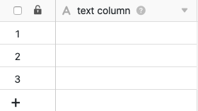 The text column