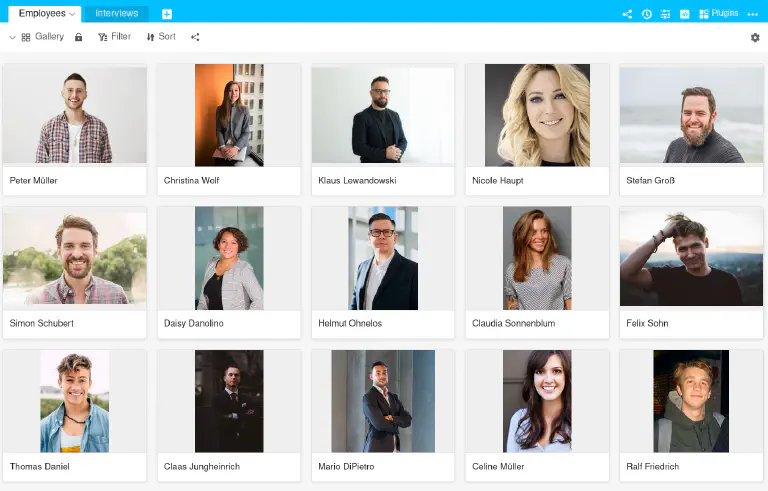 la vista de galería