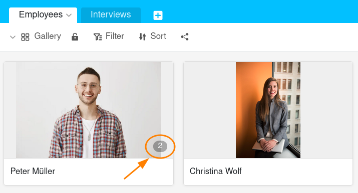Número de imágenes gris