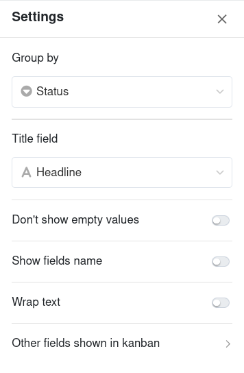 crear una vista Kanban