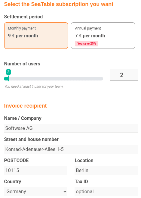 Fill out the booking form