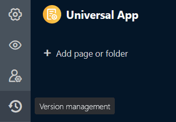 Gestión de versiones en Universal App Builder