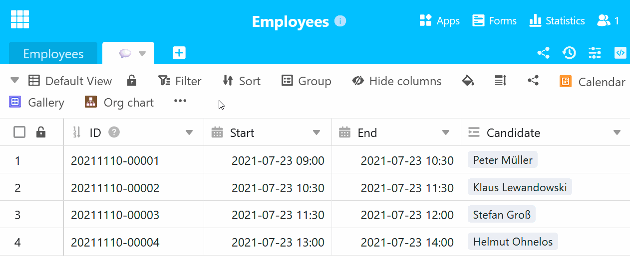 Añadir nueva tabla con emoji