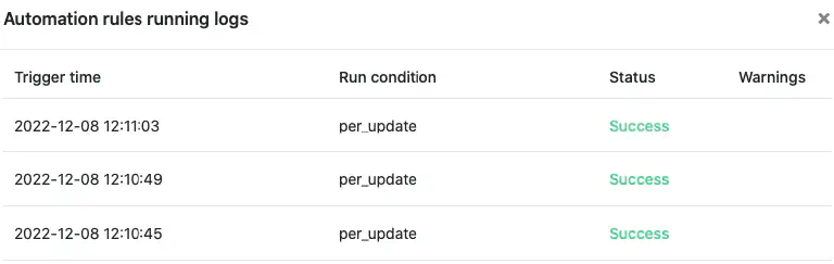 Struktur eines Auführungslogs