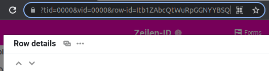 Read the row ID from the URL
