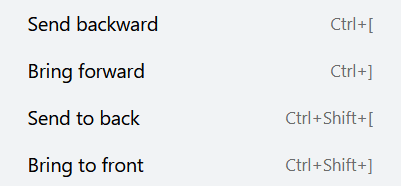 Move elements to the foreground or background