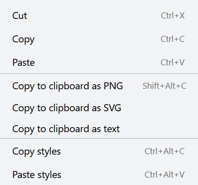Options for copying elements