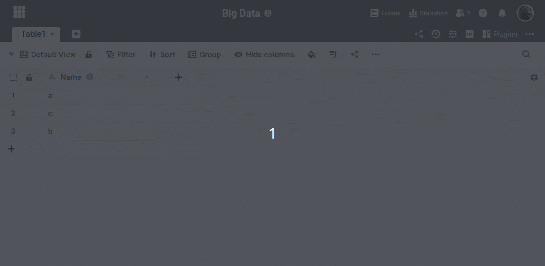 Mover filas a la memoria de big data